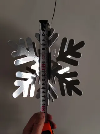 Decoración Copos Nieve Navidad Plateados