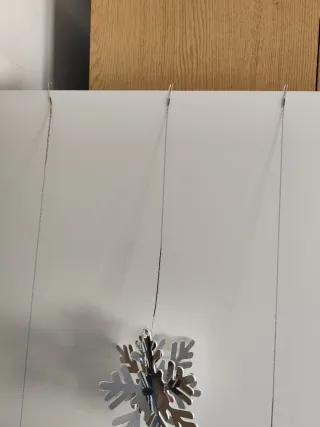 Decoración Copos Nieve Navidad Plateados