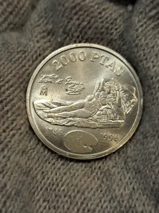 2000 Pesetas Plata Juan Carlos I 3 monedas
