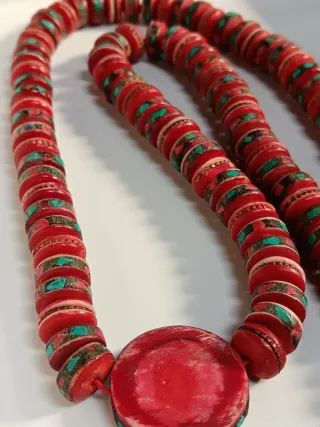 Mala Tibetano Rosso e Turchese