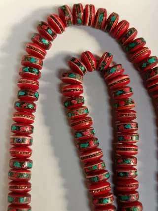Mala Tibetano Rosso e Turchese