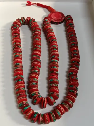 Mala Tibetano Rosso e Turchese
