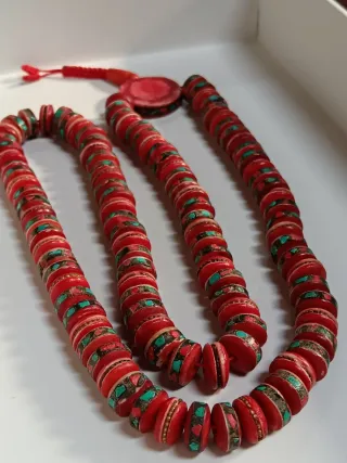 Mala Tibetano Rosso e Turchese