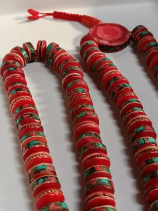 Mala Tibetano Rosso e Turchese