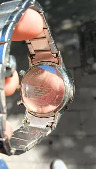 Reloj Emporio Armani Morado y Plateado