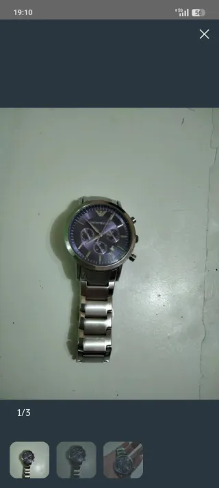 Reloj Emporio Armani Morado y Plateado