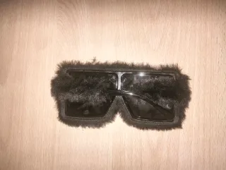 Occhiali peluche unisex neri