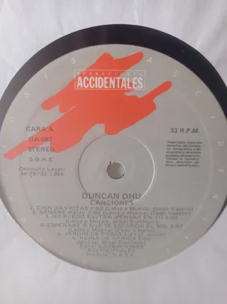 Vinilo Duncan Dhu Canciones