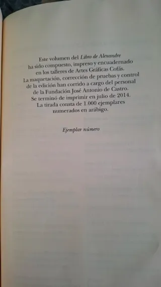 Libro de Alexandre