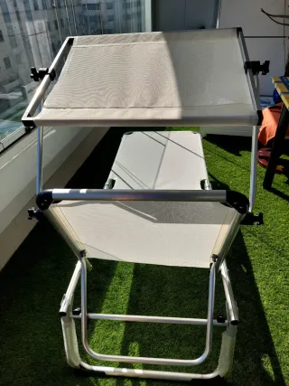 Tumbona plegable metal y plástico