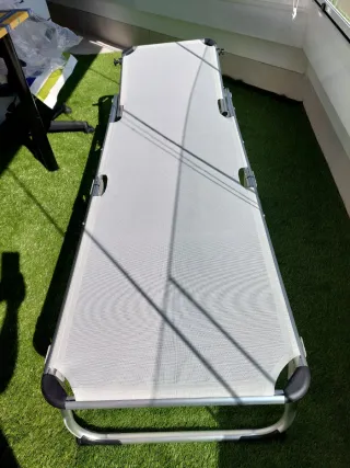 Tumbona plegable metal y plástico