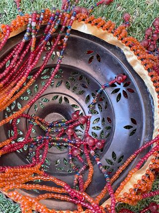 Lámpara de techo decorativa con abalorios