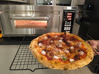 Horno de pizza eléctrico digital con biscotto