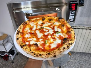 Horno de pizza eléctrico digital con biscotto