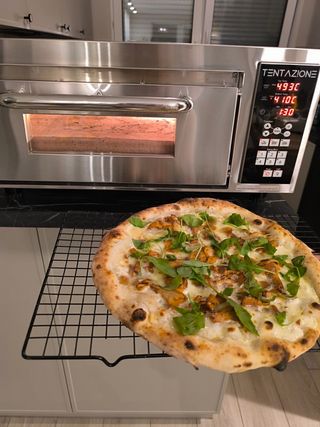 Horno de pizza eléctrico digital con biscotto