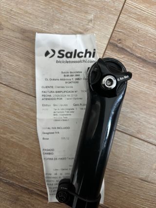 Tija recta carbono Trek Émonda 135x5mm brillo