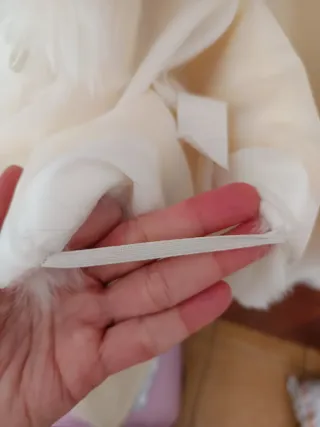 Capa pelo sintético blanco talla única