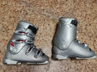Botas de esquí plateadas