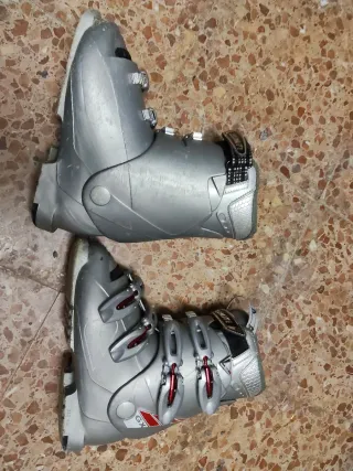 Botas de esquí plateadas