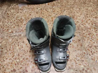 Botas de esquí plateadas