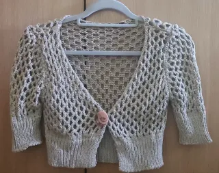 Chaqueta de punto marrón