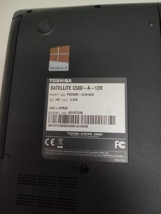 Portátil Toshiba Satellite C50D-A-12R AVERIADO