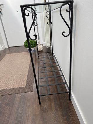 Consola Forja Negra y Cristal