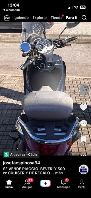 Piaggio Beverly 500cc cruiser Vespa 49 cc pregunta
