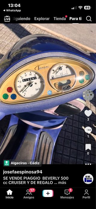 Piaggio Beverly 500cc cruiser Vespa 49 cc pregunta