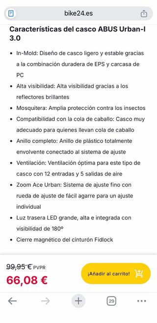 Casco Bici Abus Urban 3.0 Talla M