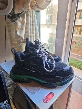 Zapatillas Balenciaga Triple S Negras y Verdes