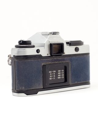 Cámara Yashica FX-D Plata y Azul