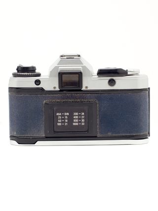 Cámara Yashica FX-D Plata y Azul