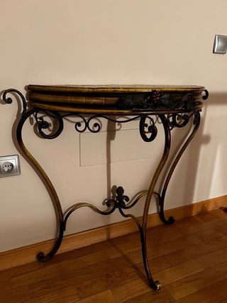 Mesa consola recibidor de metal