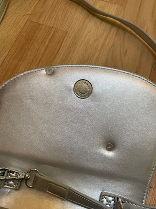 Bolso bandolera plateado Diessel