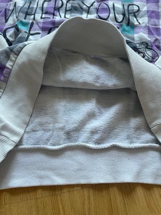 Sudadera Inside cuadros morado talla L