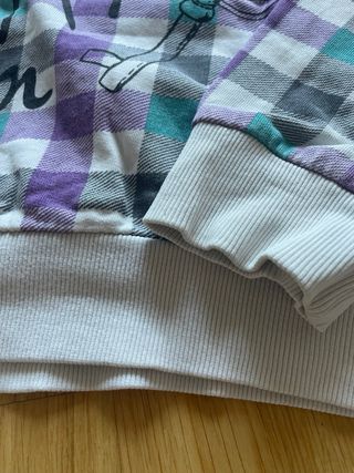 Sudadera Inside cuadros morado talla L