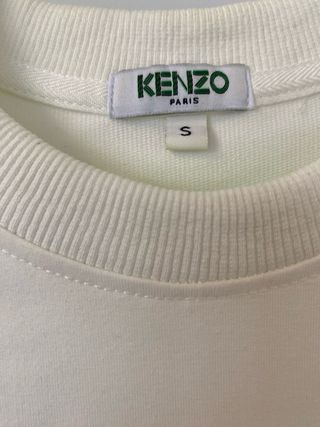 Sudadera Kenzo Blanca Tigre Bordado Talla S