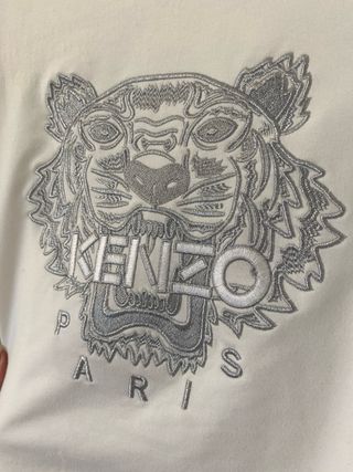 Sudadera Kenzo Blanca Tigre Bordado Talla S