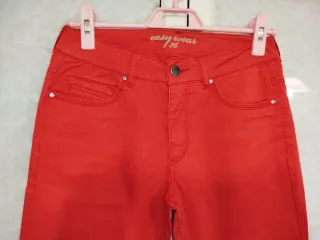 Pantalón vaquero rojo mujer talla 36 recto