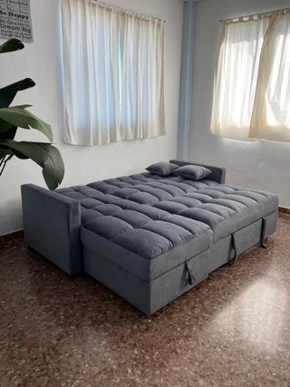 Sofá Cama Negro Reversible - Oferta!