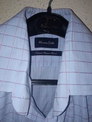 Camisa Massimo Dutti Hombre Azul/Blanca