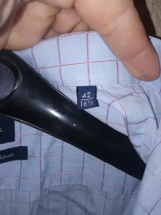 Camisa Massimo Dutti Hombre Azul/Blanca