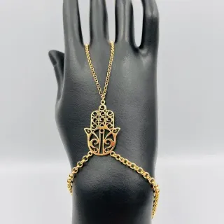 Pulsera Mano de Fátima 18K