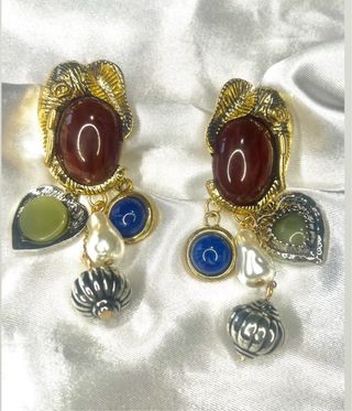 Orecchini Maxi Elefanti Oro Rosso