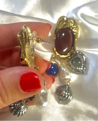 Orecchini Maxi Elefanti Oro Rosso