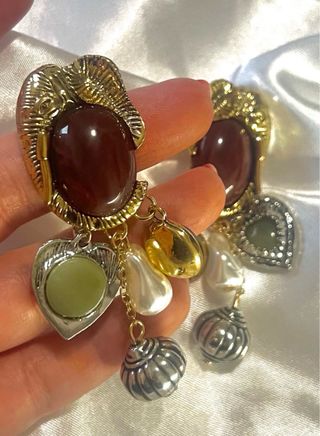 Orecchini Maxi Elefanti Oro Rosso