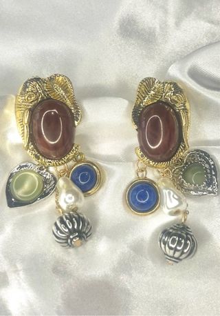 Orecchini Maxi Elefanti Oro Rosso