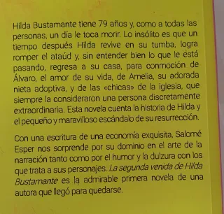 La segunda venida de Hilda Bustamante