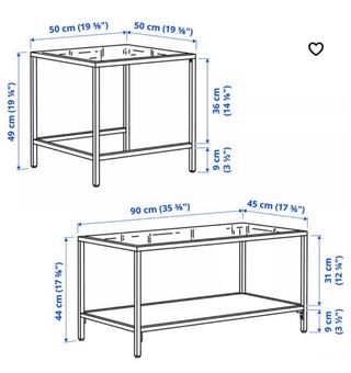 Tavolo ausiliario bianco in vetro e metallo